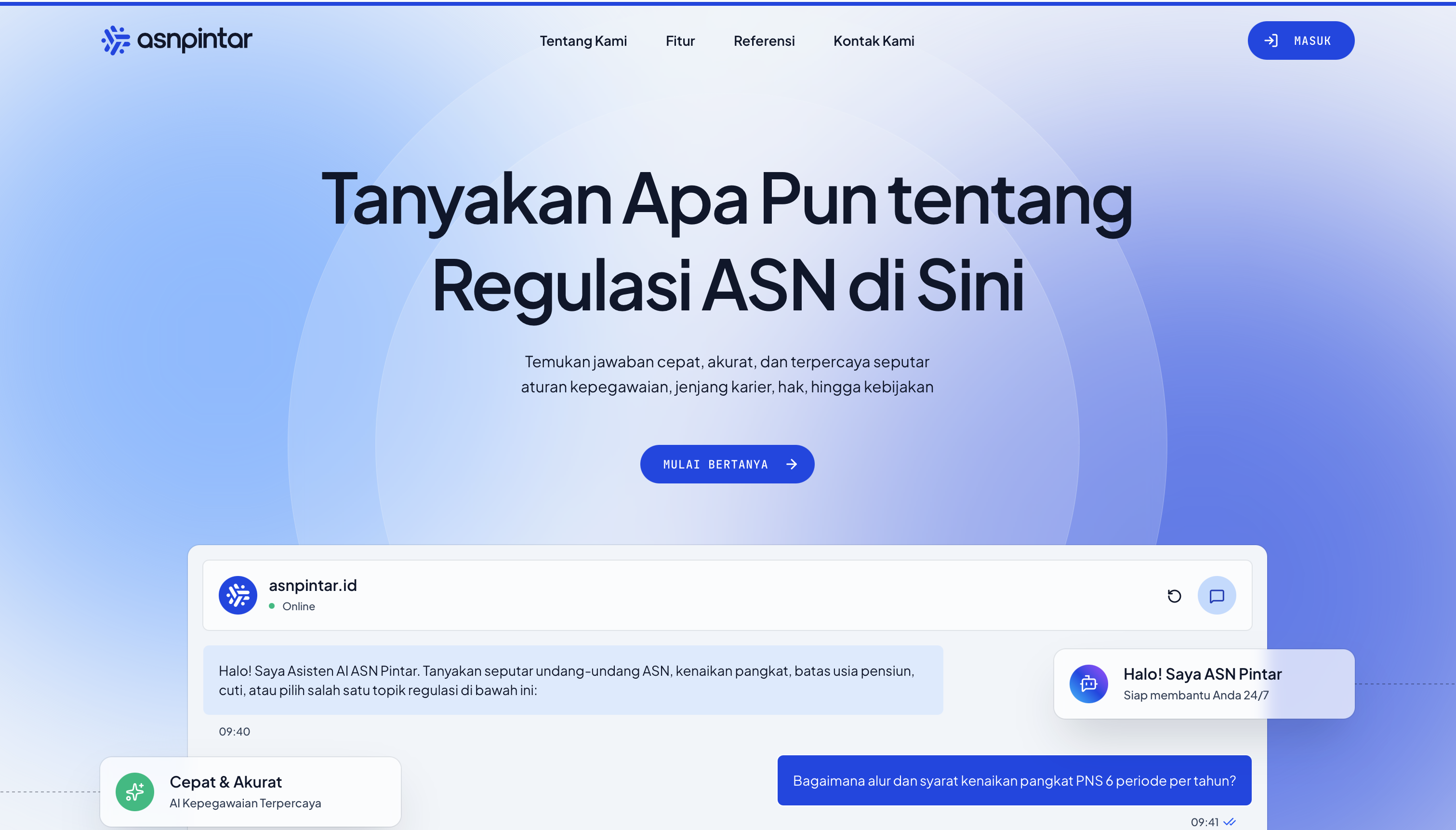 Halaman utama ASN Pintar